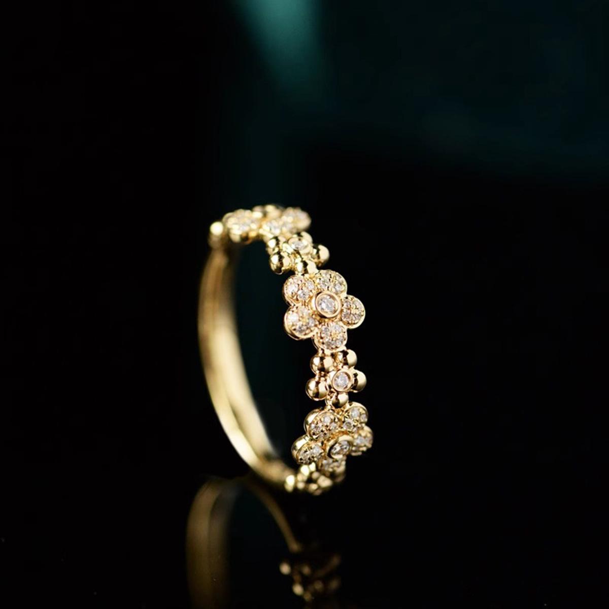 

Red Elk s925 Silver Flower Ring for Women: Elegant, Light Luxury, Versatile, Cute, Daily Wear, Exquisite Design, Tail Ring. US Size 10