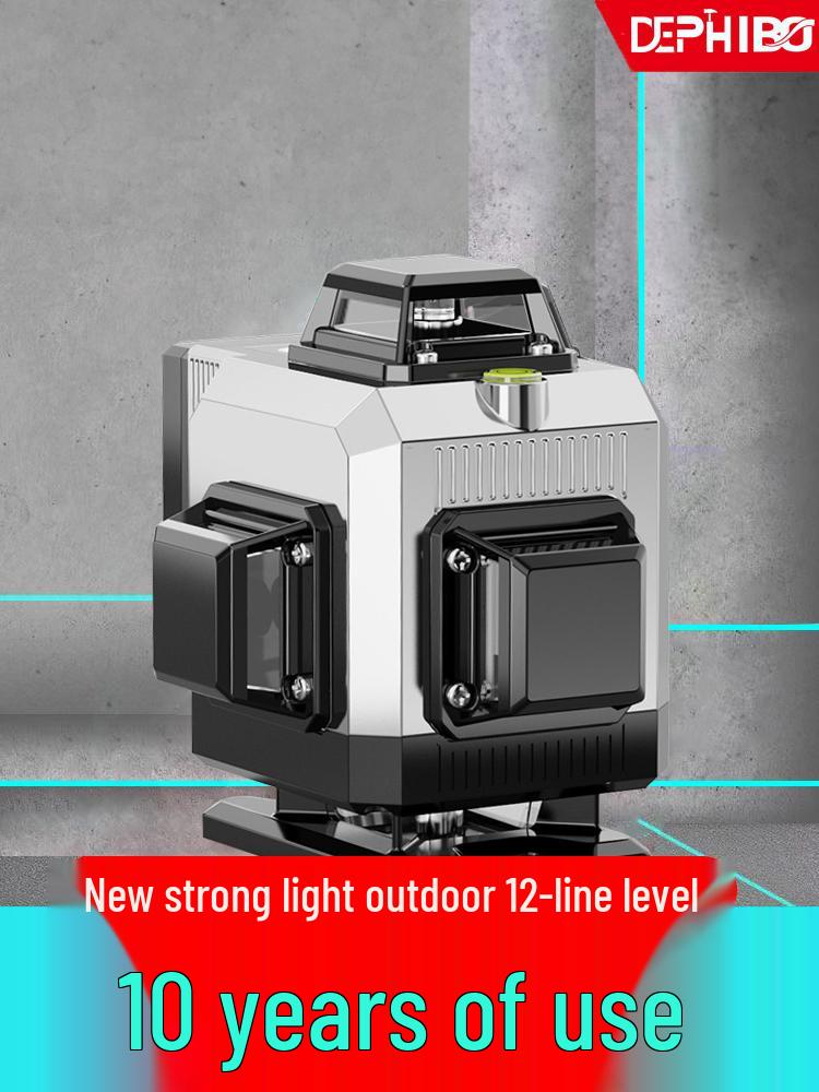 High Precision 12-Line Outdoor Laser Level with Infrared Fine Line and Automatic Adjustment