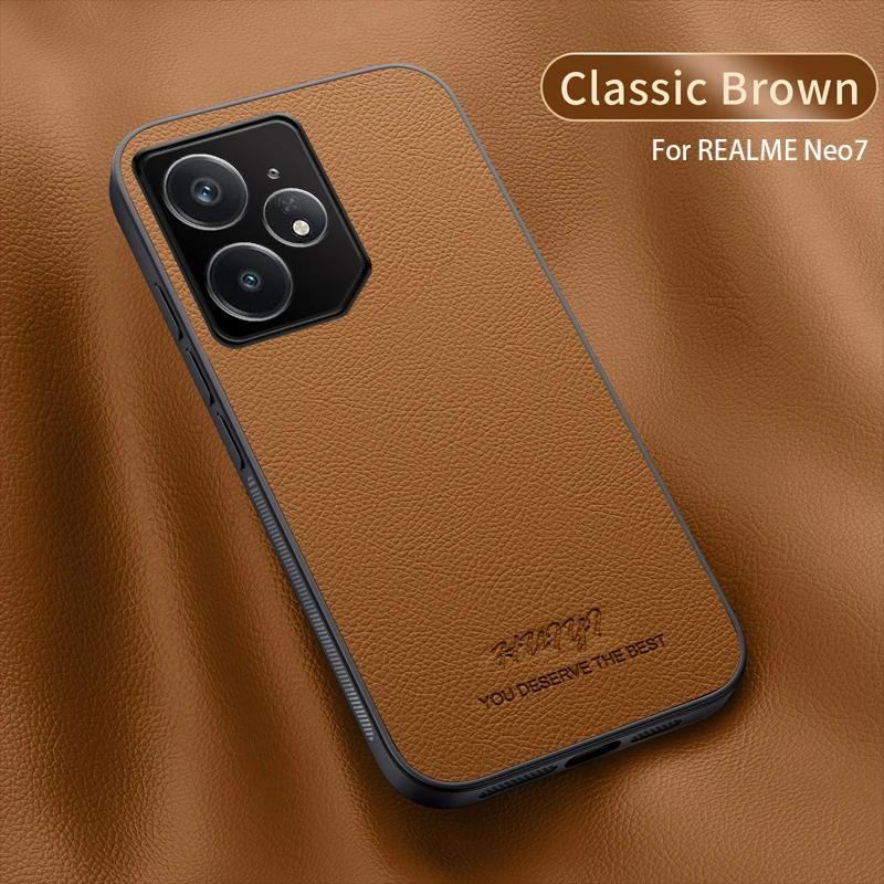 Luxury Business Leather Soft Frame Magnetic Cover For Realme Neo7 Neo 7 5G Phone Cases Capa
