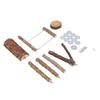 6pcs Wooden Bird Perch Multifunction Parrot Stand Branches Paw Grinding Stick Set Cage Accessories
