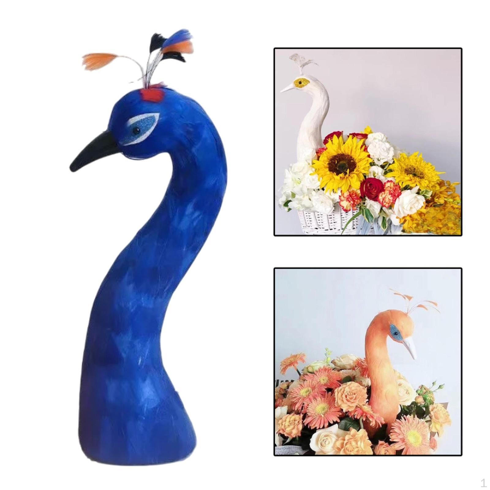 

Голова павлина для цветочных композиций, предмет домашнего декора, празднование синий