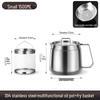 304 Stainless Steel Oil Filter Pot with Screen - Large Capacity Oil Storage & Residue Filtering Bottle
