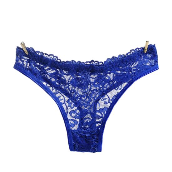 Sexy Gjennomsiktig Blomsterblonder G-streng Dameundertøy Truser Ensfarget Tanga
