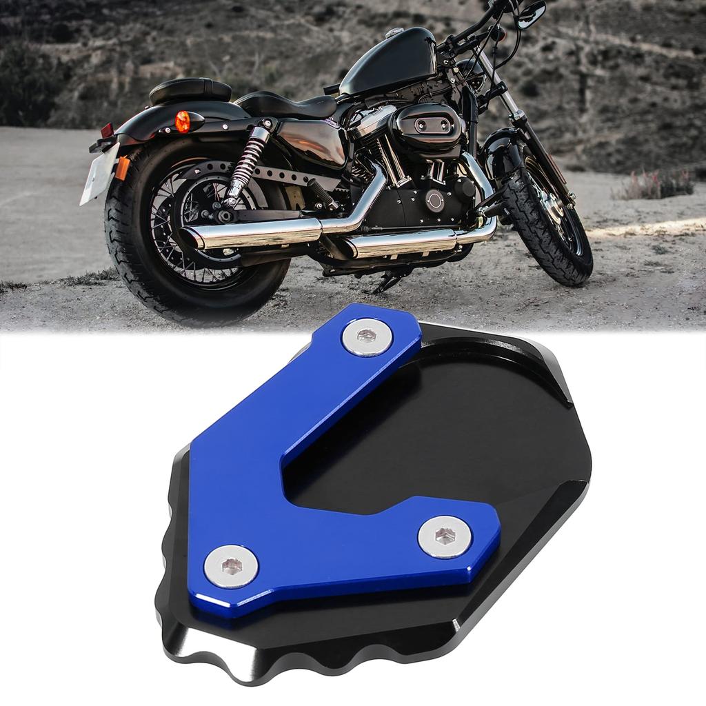 F FIERCE CYCLE Motorcycle Kickstand Side Stand Stretch Plate Pad Aluminum Alloy Fit BMW R1200GS LC 2013-2018 Titanium Tone