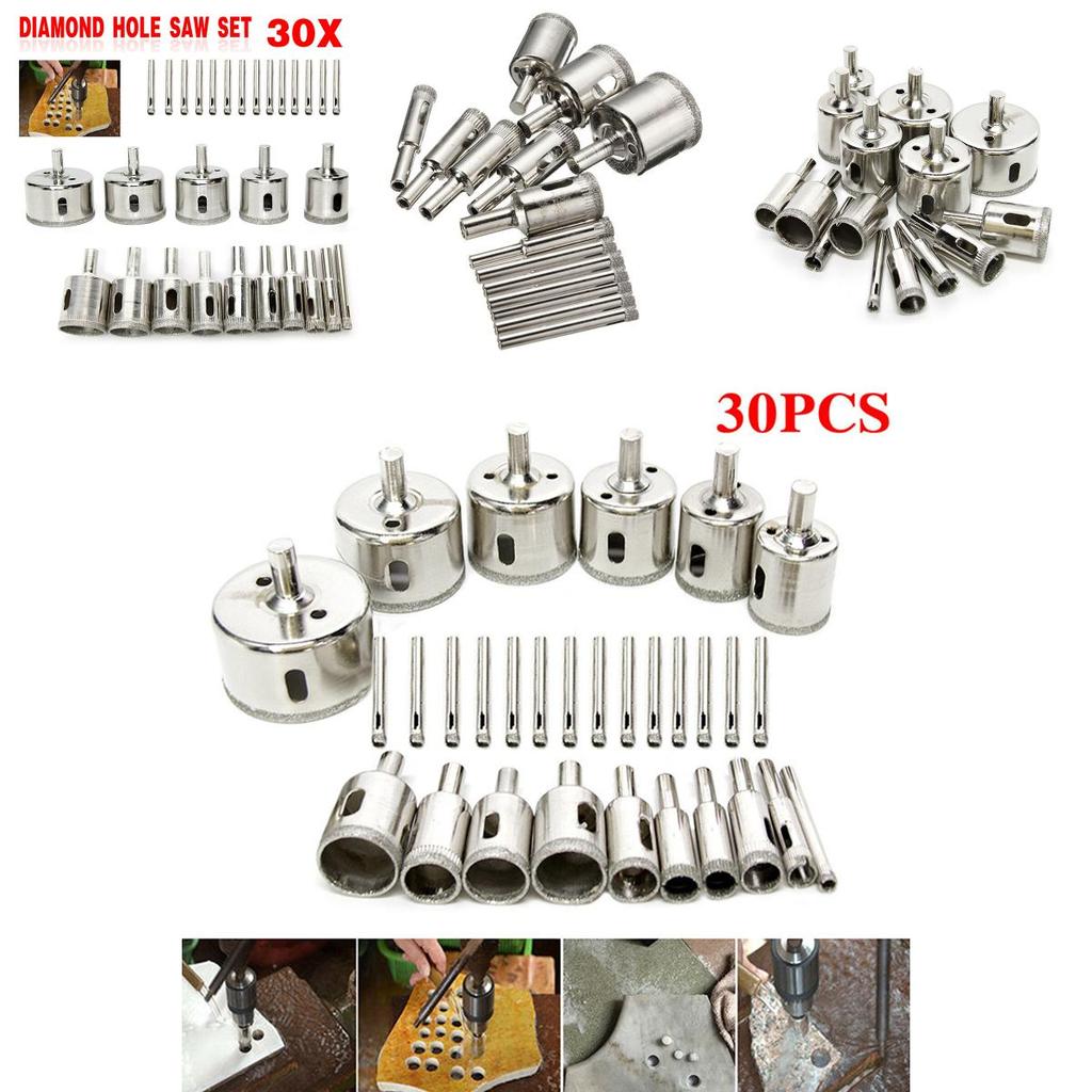 Versatile 30pcs Diamond Hole Saw Drill Bit Set For Ceramic And Marble Projects