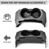 Rear Cup Holder for Jeep Wrangler JL Accessories, Back Seat Cup Holder, Floor Console Mounted Drink Holder for 2018- Jeep Interior Accessories 4 Door