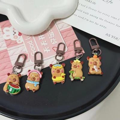 Resin Capibara Bag Hanging Animal Kapibara Pendant Fashion Capybara Keychain  Backpack Decor