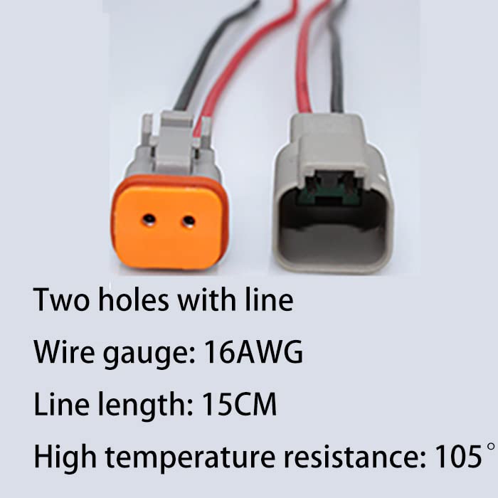 CESFONJER DT Connector, 2 Pin Way Seal Gray Male and Female Automatic Waterproof Electrical