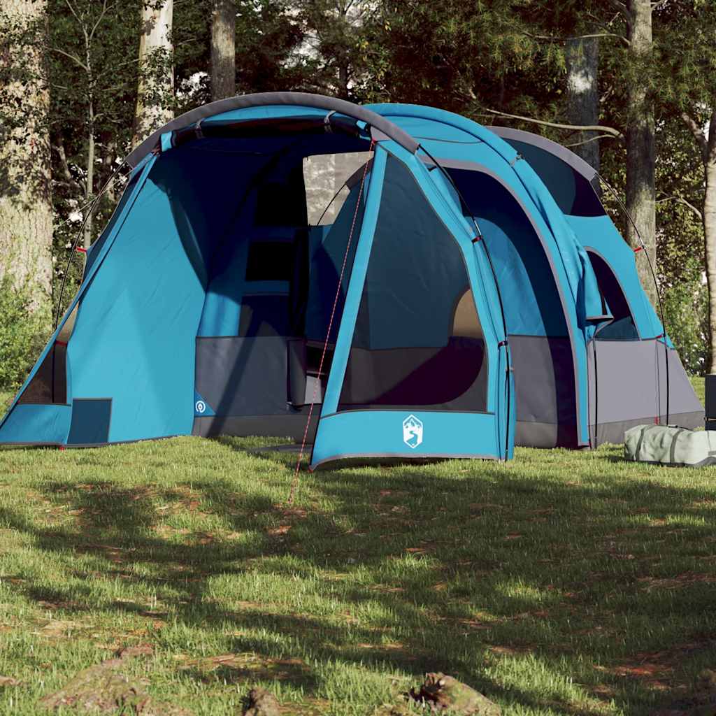 Tunnel Tent for 4 Persons Blue Waterproof