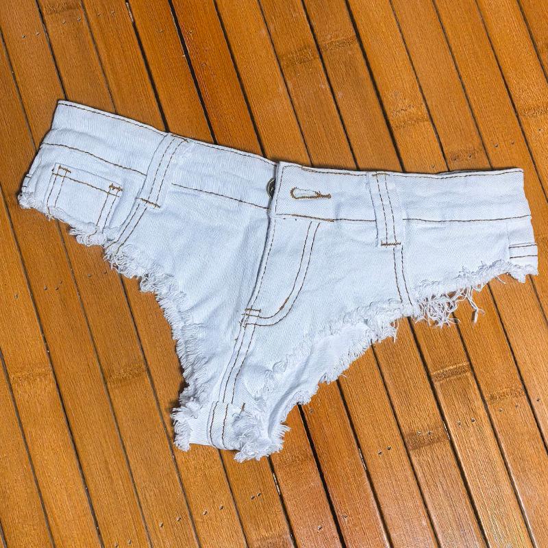 Denim Skinny Super Low Waist Shorts: Women's Sexy Nightclub & Pole Dance Fashion Trend
