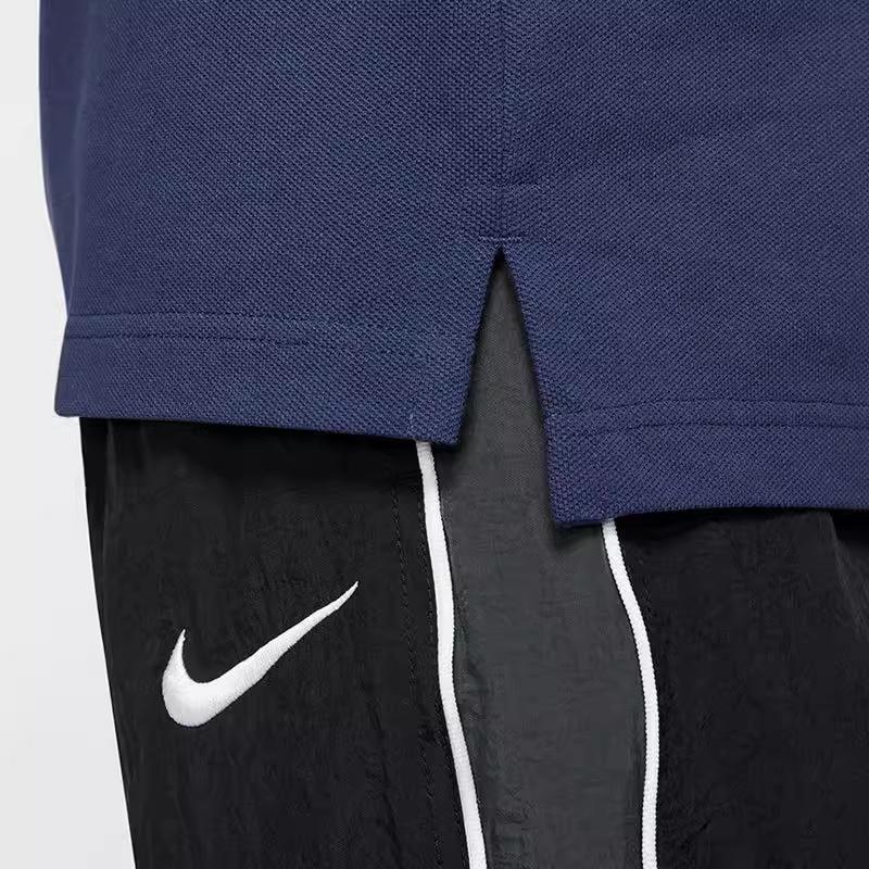 Nike Casual Solid Color Loose Short Sleeve Polo Shirt Men Tops Navy-Blue CJ4457-410