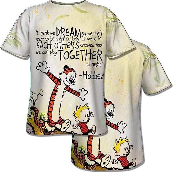 Calvins And Hobbes Comic 3D Shirt Unisex All Over Print TU396 XL