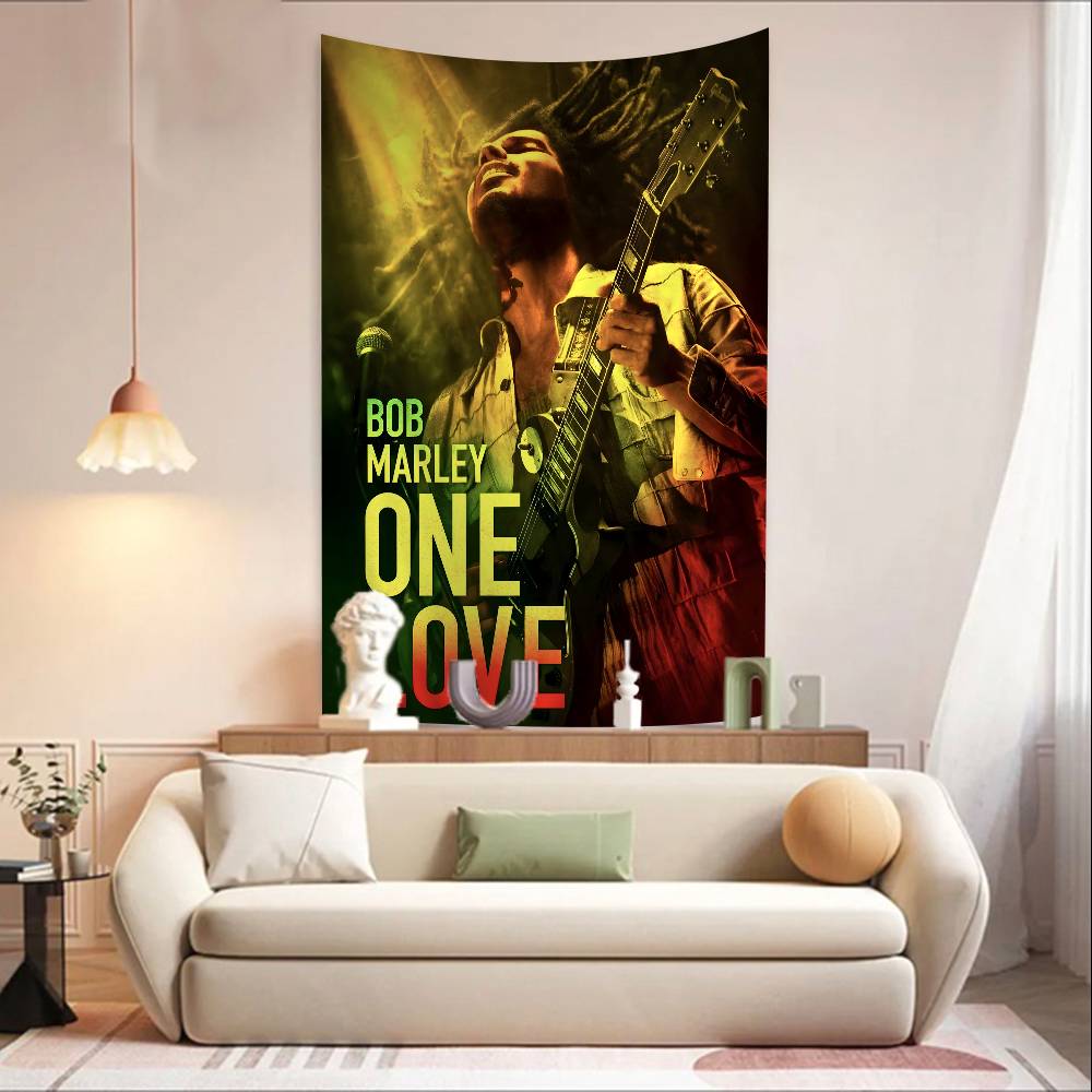 BOB MARLEY CANTANTE Arazzo Anime Fiore Hippie Tappeti da Parete Decorazioni per Stanza Decorazione da Parete Decorazioni per la Casa