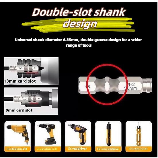 High Magnetic Screwdriver Drill Bit Set, 2025 New Anti-Slip Magnetic Electric Screwdriver Set, Strong Magnetic Durability Screwdriver Drill Bit Set,
