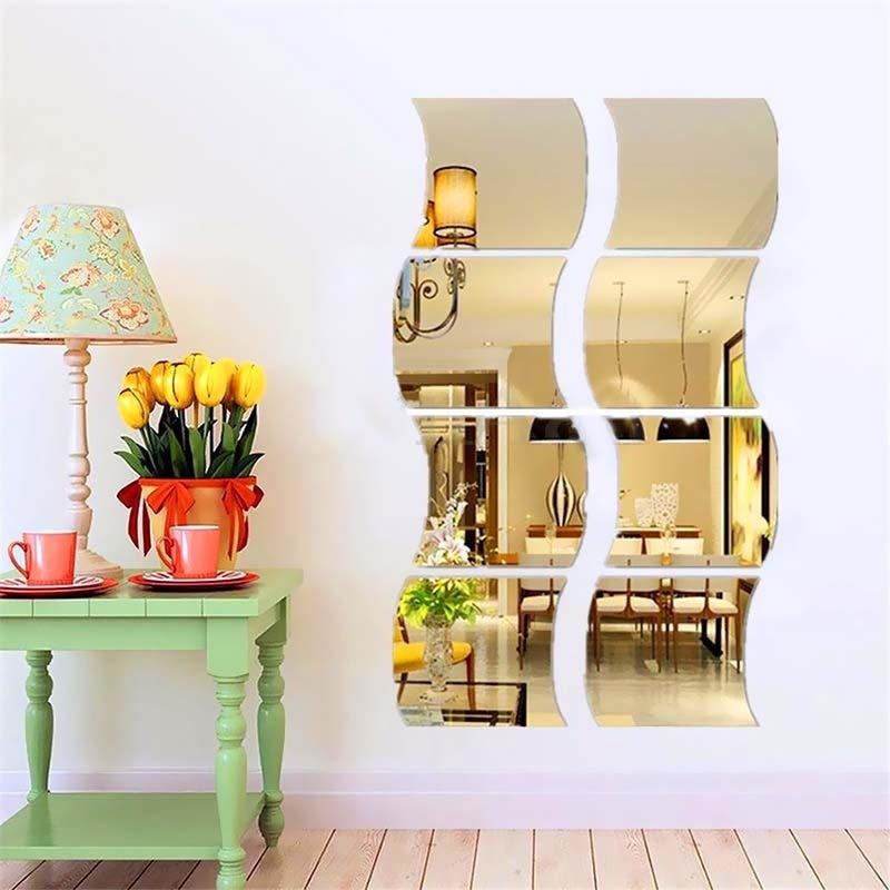 1 ks DIY odnímatelný domácí pokoj Nálepka na zrcadlo na stěnu Umělecká vinylová nástěnná malba Decor Decal