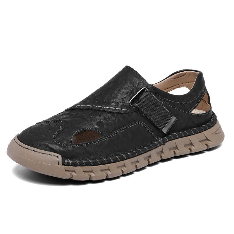 Men s Breathable Hand-stitched Slip-on Beach Sandals 39