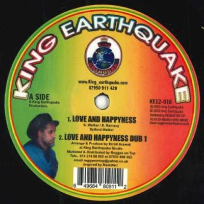 12inch Record SYLFORD WALKER - Love And Happyness KE12016 King Earthquake 2020 UK Reggae, Ska & Dub