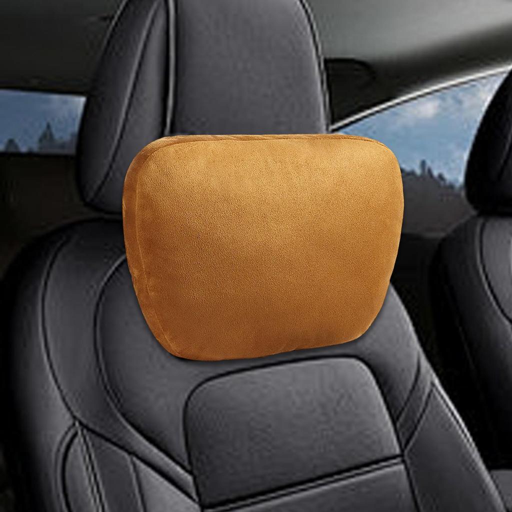 Car Neck Pillow Car Headrest Comfortable Auto Accessories for Driving Suede Easy