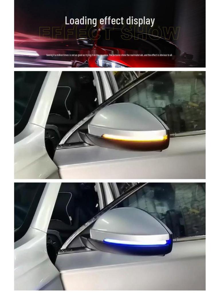 Skoda Octavia 2021+ Blue Sequential Rearview Mirror Turn Signal Light Modification