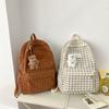 Schultasche Japanischer Campus Herbst und Winter Retro Karomuster Rucksack Mittelschule Schultasche Nische Große Kapazität Studenten Klassenrucksack