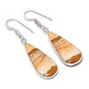 Natural Picture Jasper Gemstone 925 Sterling Silver Jewelry Earring 1.85" AEE-11051
