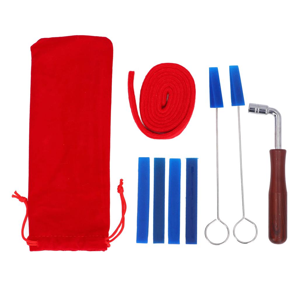 8PCS Set Professional Piano Tuner Kit Universal Piano Tuner Hammer Mute Kit for Students
