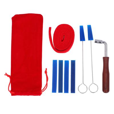 8PCS Set Professional Piano Tuner Kit Universal Piano Tuner Hammer Mute Kit for Students