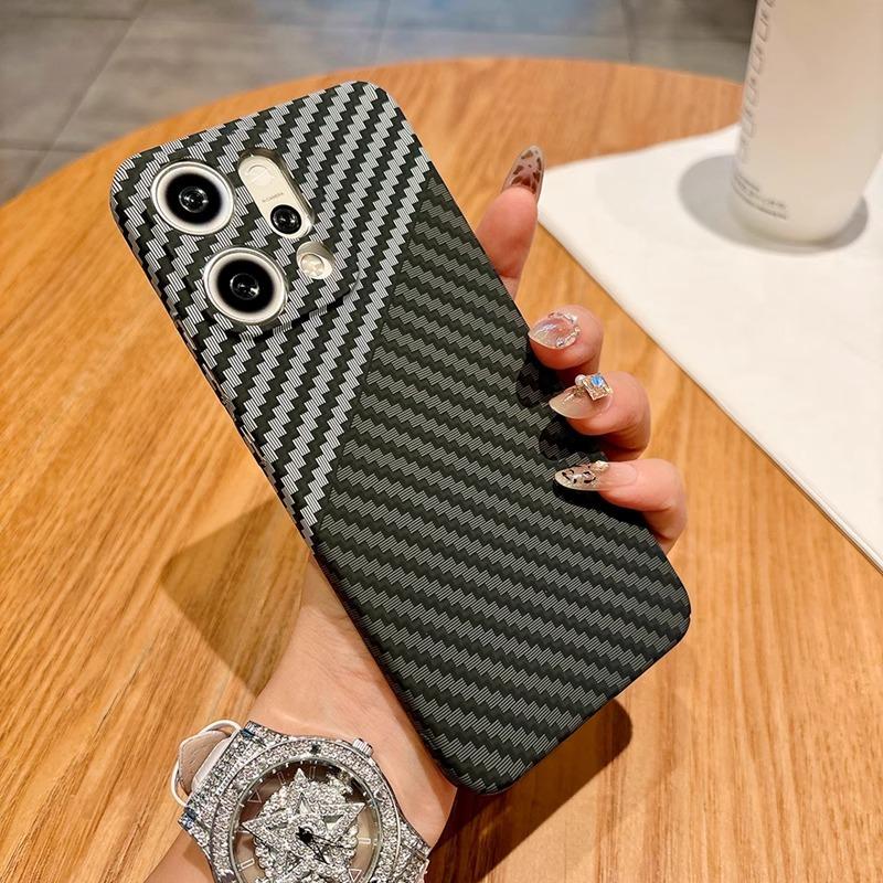 Compatible with OPPO Reno11 Case and New Carbon Fiber Pattern Reno11 Pro Ultra-thin Lens Shockproof Protective Case+