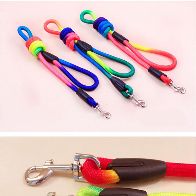 Adjustable Nylon Training Round Traction Rope Pet Dog Harness Lead Walking Running Leashes Cat Chest Strap Vest Leash 1.2m 1PCS