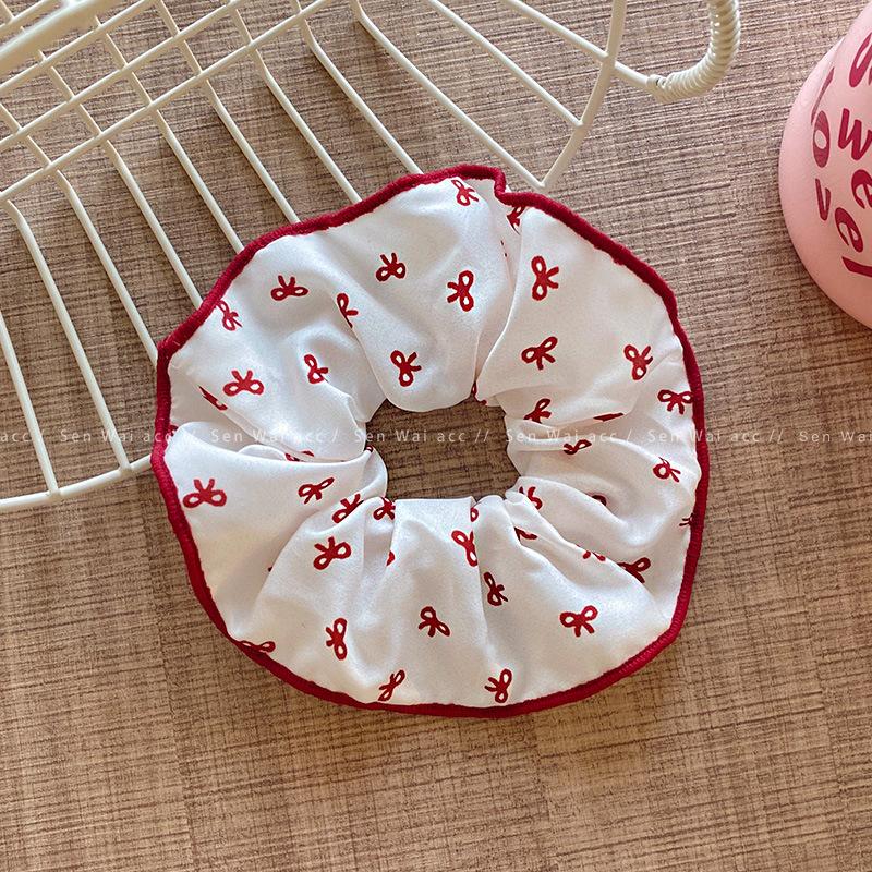 

Korean oversized lace large intestine hair band for women, high-grade sense, high elasticity and durability, rubber band head flower square scarf
