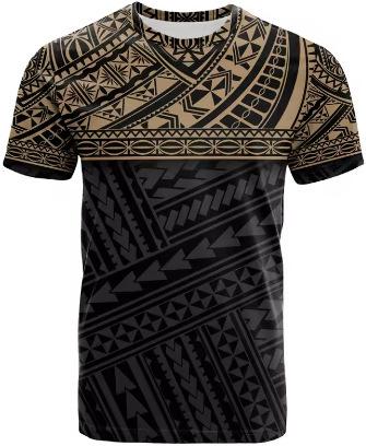 Fashion Polynesian 3D Printed T-Shirt Men's Summer Short Sleeve Hawaiian Crew Neck T-Shirt Casual Top