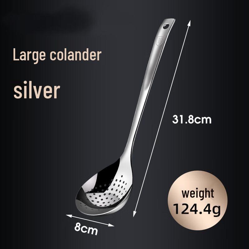 Wutuo Edelstahl Suppen- und Schaumlöffel Set