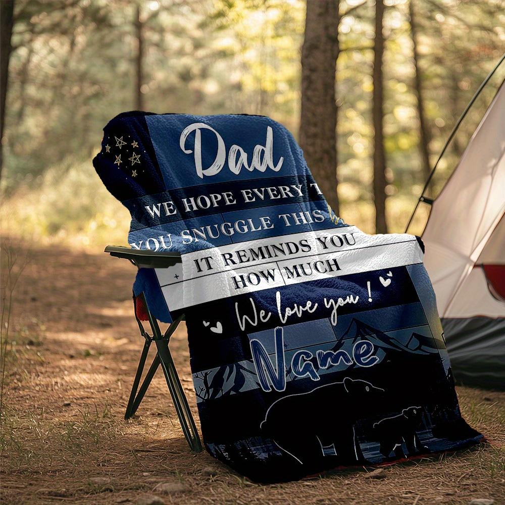 240Gm2 Dad We Hope Every Time You Snuggle This Blanket Custom Outdoor Blanket Comfortable Soft Lightweight Allseason Multipurpose Blanket For Travel