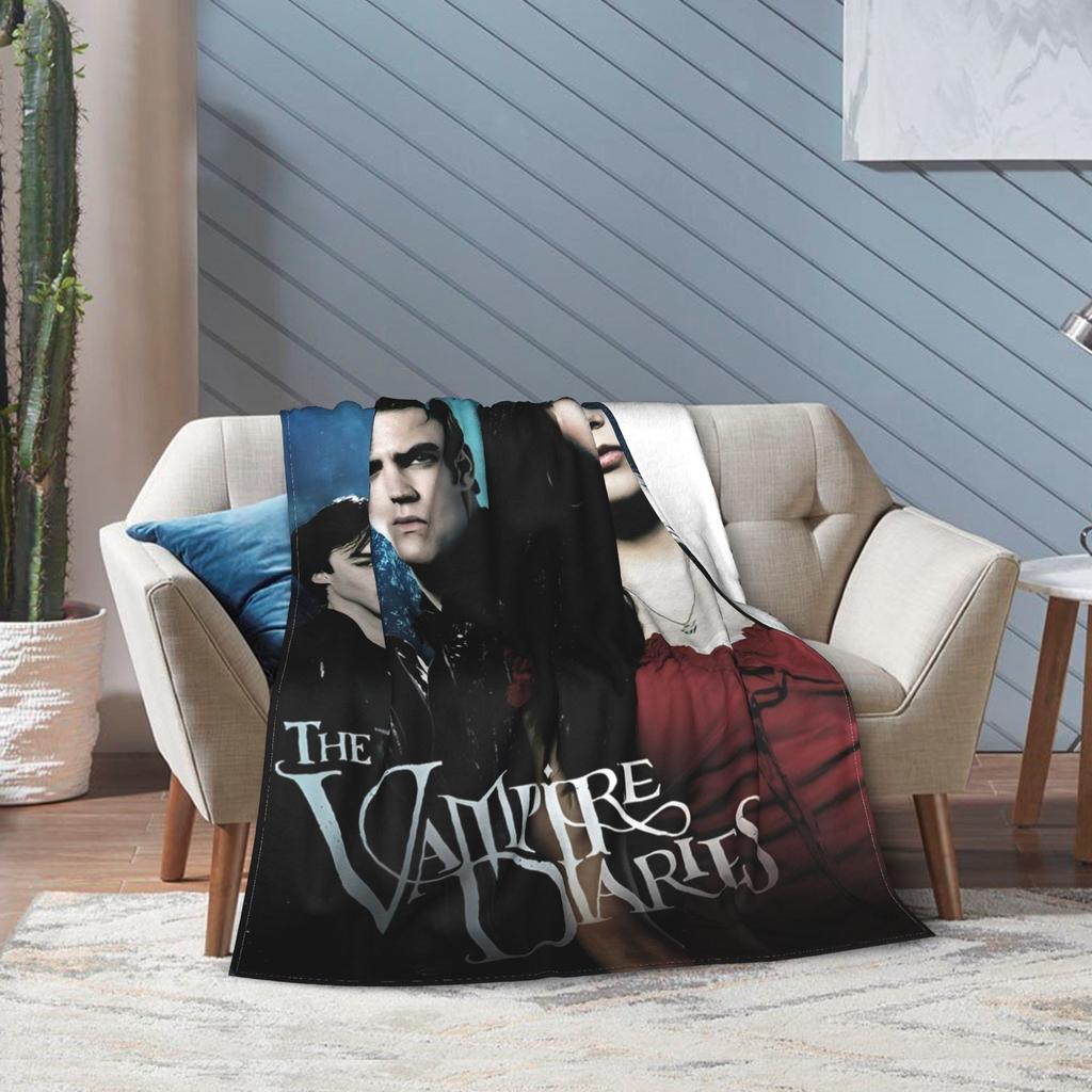 The Vampire Diaries Printed Blanket For Men Women Warm Cozy Fluffy Throw Blankets for Couch 50x60 Inches Multiple Sizes