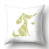 Simple Plaid Animal Pillowcase Puppy Cat Giraffe Pillowcase Children's Room Home Decoration Living Room Sofa Cushion Cover