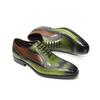 Men's Brogue Dress Shoes Real Cow Leather Lace-Up Oxford Handmade Wingtip Mixed Colors Office Party Formal Shoes