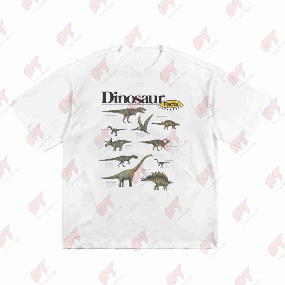 Dinosaur Fact Short Sleeve Tee Cotton TShirt