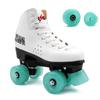 Double-Row Roller Skates with Translucent High-Elastic PU Jelly Wheels