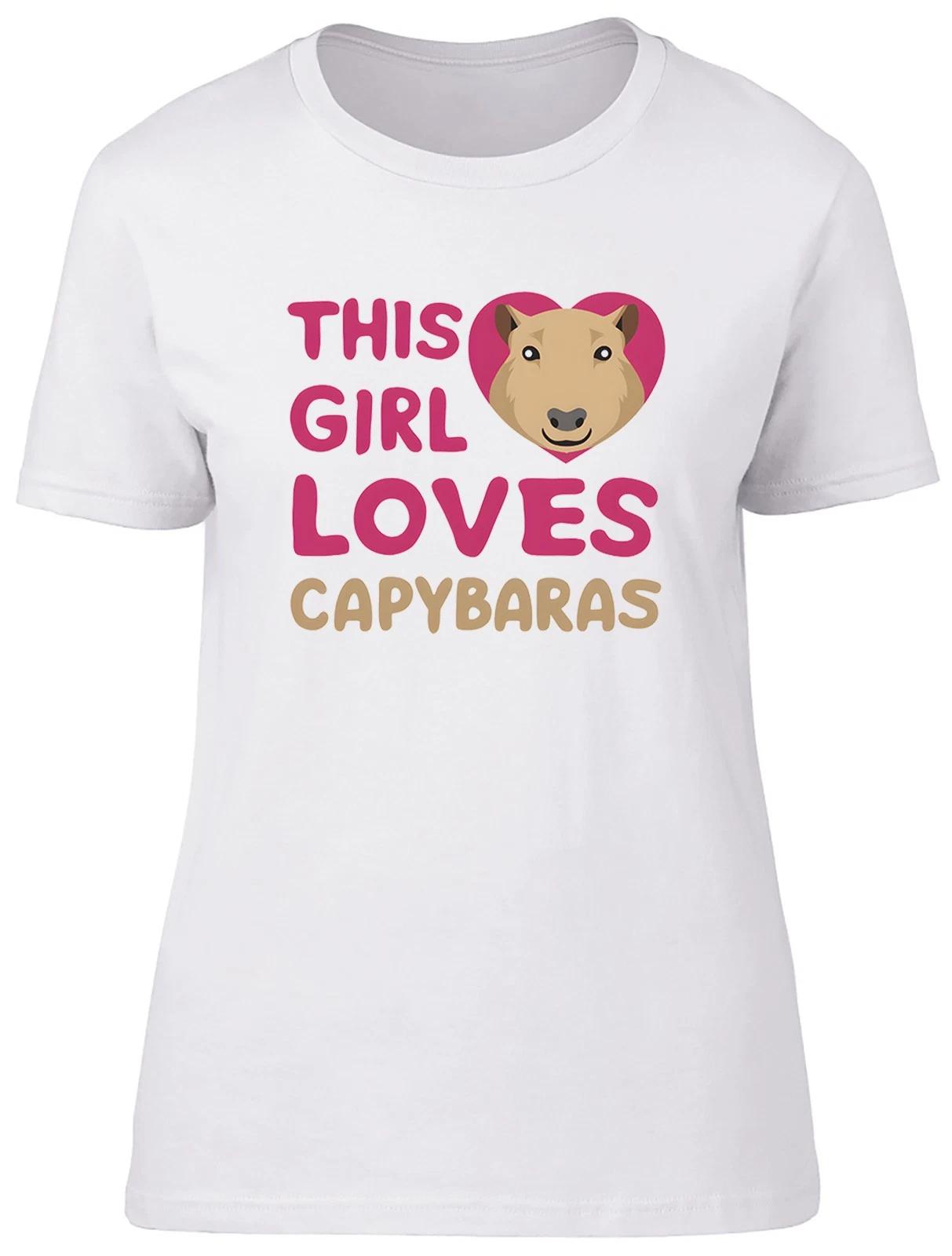 This Girl Loves Capybaras Womens T-Shirt Ladies Gift Tee XXXXL