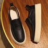 Fashion New Leather Men's Shoes Luxury  Black Slip On Loafers Business Casual Shoes Soft Bottom Driving Shoes Men Formal Mocassins