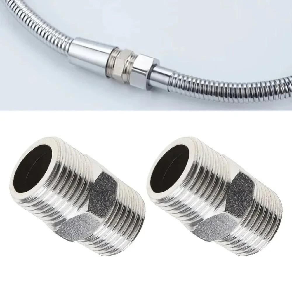 Hex Nipple Shower Hose Extension Stainless Steel Water Pipe Joints  Plumbing Accessories