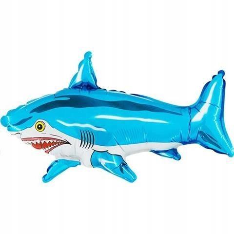 Balon Foliowy Rekin Niebieski Mini 14", 1 Szt.