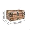 Schatzkiste im Retro-Stil Dekorativer Aufbewahrungsbehälter Multifunktion Leicht zu tragen und zu verstauen Holz
