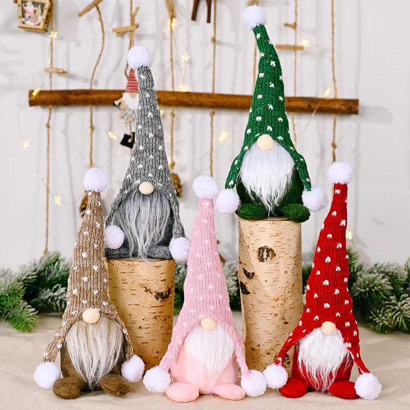 Christmas Home Decoration Gnome Plush Santa Doll Xmas Decoration Ornaments Fashion Accessories