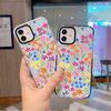Summer new color floral mobile phone case iPhone17Pro transparent tpu soft case Apple 15 girls protective case