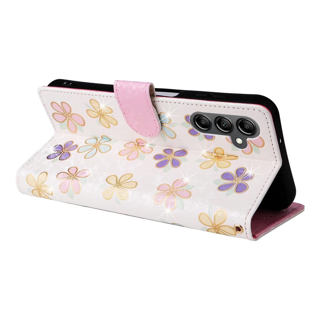 Etui skórzane dla Samsung Galaxy A15 4G/5G z blokadą RFID, klapka folio lakierowana osłona na telefon