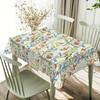 A Rectangular Tablecloth Featuring Spring And Summer Floral Patterns, Butterflies, And Birds, Suitable for Both Indoor And Outdoor Use, Perfect for De