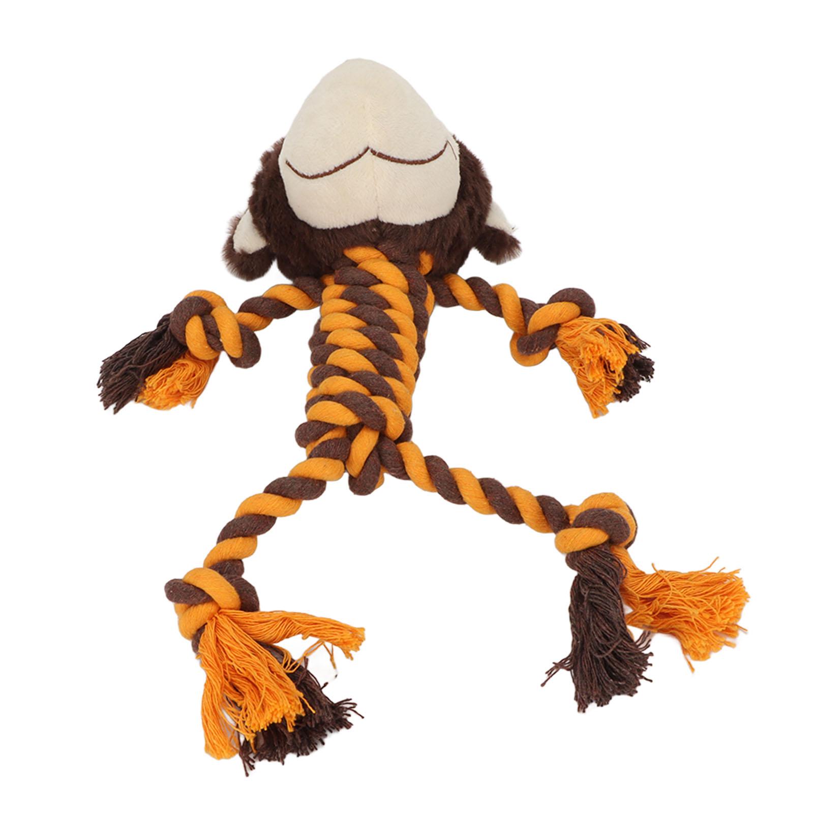 

Squeaky Plush Dog Toy Splicing Bite Resistant Tooth Protection Relieve Anxiety 3D Dog Molar Toys Monkey