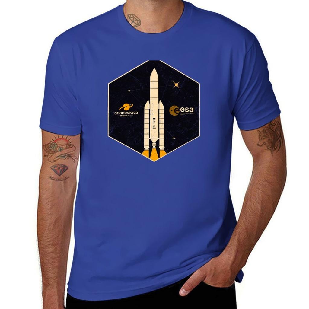 ESA European Space Agency Ariane T-Shirt Plus Sizes Heavyweights Boys Animal Print Funnys Black T Shirts for Men