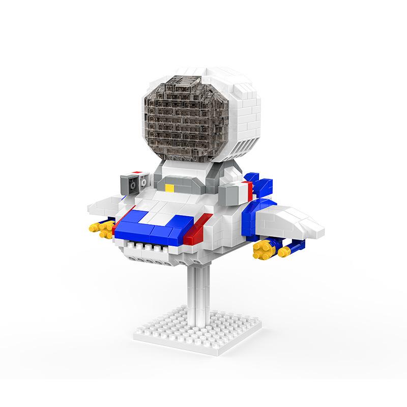 Astronaut Micro Small Particle Micro Drill Building Block Boy Assembling Toy Astronaut Creative Decoration